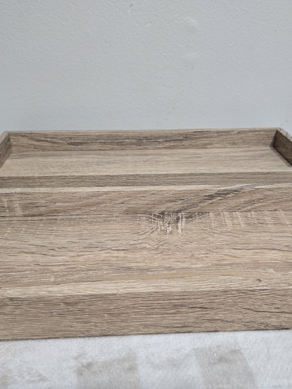 Set of 2 Large Rectangular Wood shelves Brown Wood Grain Matte